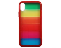 Чехол iPhone X/XS Rainbow Case (красный)