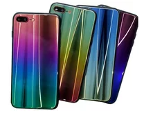 Чехол Samsung A405F A40 2019 Glass Rainbow 3D в ассортименте