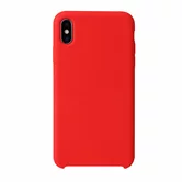 Чехол iPhone X/XS Liquid Silicone FULL (красный)