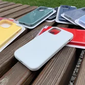 Чехол iPhone 11 Liquid Silicone FULL (мятный)