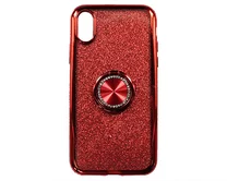 Чехол iPhone X/XS Shine&Ring (красный)