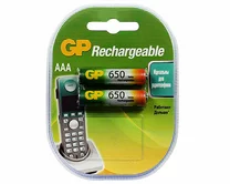 Аккумулятор AAA GP HR03 2-BL 650mAh (1упак)