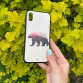 Чехол iPhone 7/8/SE 2020 KSTATI Glass Wild Art