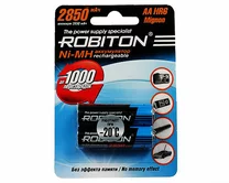 Аккумулятор AA Robiton R6 2-BL 2850mAh (1упак)