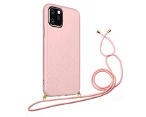 Чехол iPhone 6/6S/7/8 Plus BIO + шнурок (розовый)