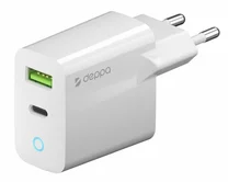 СЗУ-1USB + 1USB-C Deppa PD 3.0, QC 3.0, 20Вт, белый