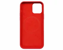 Чехол iPhone 12/12 Pro Liquid Silicone MagSafe FULL (красно-пурпурный)