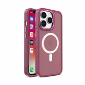 Чехол iPhone 14 Plus/15 Plus Matte Case MagSafe (бордовый)