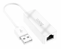 Переходник Hoco UA22 USB - RJ45 (белый)