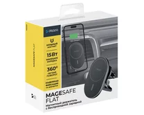 Авт. держатель Deppa Mage Safe Flat Qi магнитный, черный