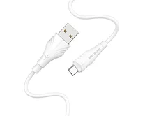 Кабель Borofone BX18 microUSB - USB белый, 3м