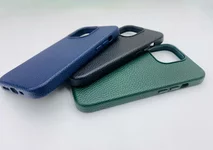 Чехол iPhone 13 Pro Classic Leather (темно-зеленый)