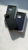 Чехол iPhone 13 Classic Leather (темно-зеленый)