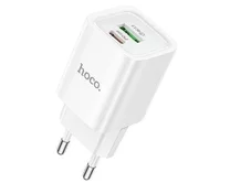 СЗУ-1USB + 1USB-C Hoco C149A, PD30W, QC3.0, белый