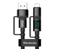 Кабель 4в1 McDodo CA-1990 Type-C+USB-Type-C+Lightning 60W, черный