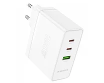 СЗУ-1USB + 2USB-C Borofone BN11, PD100W GaN, белый